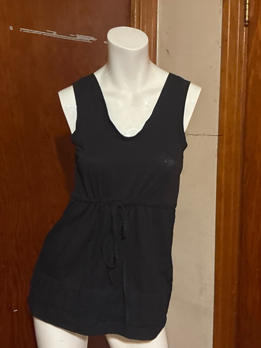 Theory Black Tie-Waist Tank Top